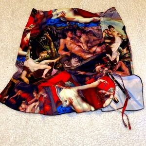 Greek painting mini skirt medium